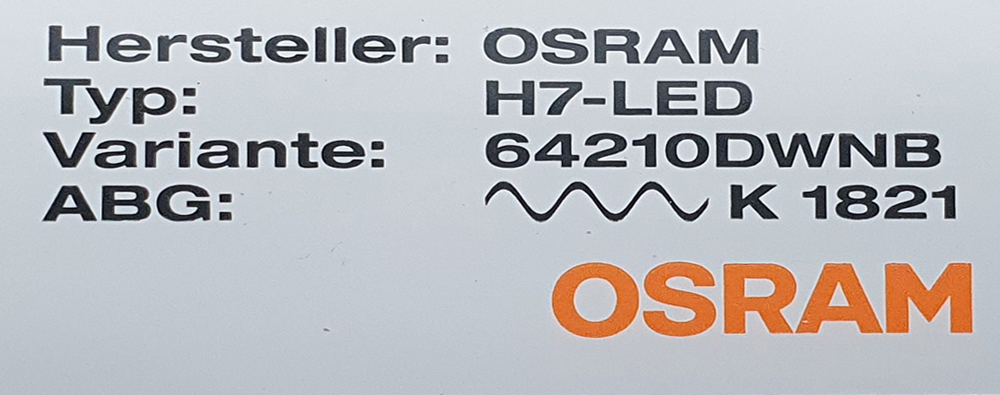 OSRAM H7 LED Label