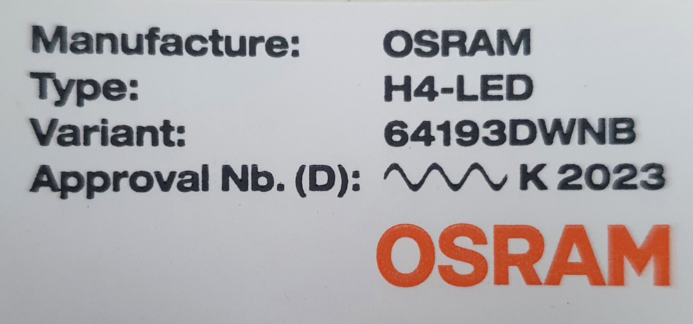 OSRAM H4 LED Label